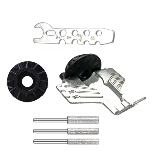 Eigraketly 5x único para un afilado eficiente Kit de afilador de motosierras piedra de afilar de motosierras de alta dureza Accesorios para bloques patrón negro