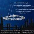 thumbnail image 2 of Gem Stone King 925 Sterling Silver Blue Sapphire and Lab Grown Diamond Bracelet for Women | 4.23 Cttw | Gemstone September Birthstone | Oval 6X4MM | Length 7.25 inches, 2 of 6