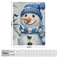 thumbnail image 4 of Pratyus Snowman Bird Blue Hat Flannel Throw Blanket for Couch Sofa Bed, Lightweight Soft Blanket, All Seasons Comfort, Christmas Home Decor 40x50in, 4 of 6