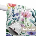 thumbnail image 4 of Swag Valance Curtains for Windows, Flower Leaf Light Filtering Kitchen Curtains with Rod Pocket, Farmhouse Boho Spring Floral Green Pink Window Treatment Valances for Living Room, 28x36 - 2 PCS, 4 of 9