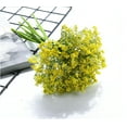 thumbnail image 2 of Wisdom Artificial plants,16pcs Babys Breath Artificial Flowers for Decoration Fake Gypsophila Bouquet for Flower Arrangement Light,Yellow, 2 of 7