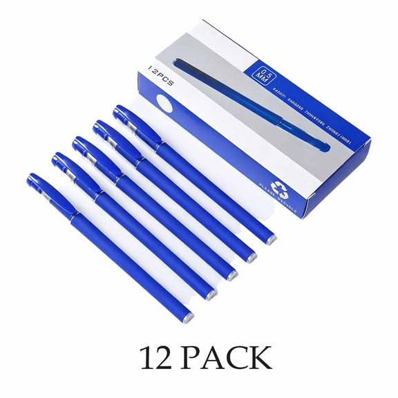 Under $6 FEOLGEHLY 12 Pack Smooth Writing Gel Pen Set, Frosted Needle Tip Gel Pens, Assorted Colors Black Blue Red, Journaling Stationery for Office & Daily Writing