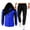 Blue, variant on Ediodpoh Men's Suits Mens Hooded Cardigan Color Contrast Hooded Sweater Casual Sports Suit Swimsuit for Women Red L