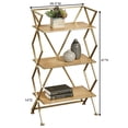thumbnail image 3 of Modern Style Jamie Three Tier Gold Floor Shelf 41 Inches High, 3 of 5