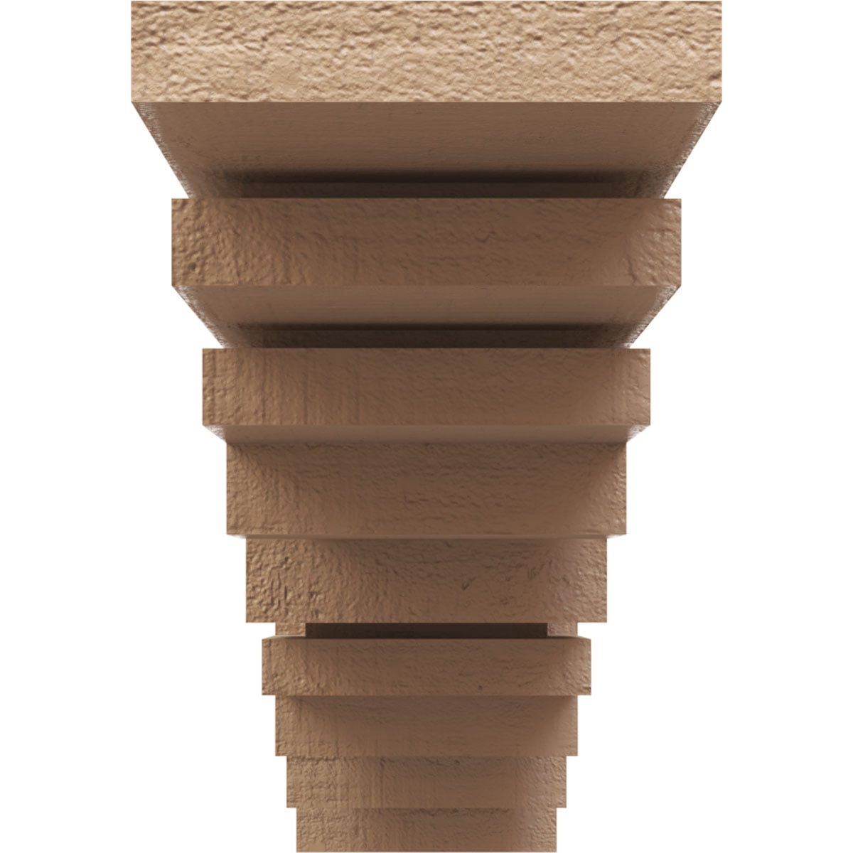 4"W x 24"D x 8"H Thin Landon Rough Cedar Woodgrain TimberThane Corbel, Primed Tan