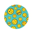 thumbnail image 2 of LADDKA 60 inch Round Beach Towel Blanket Colorful Vibrant Color Smiley Face Texting Symbols Travel Circle Circular Towels Mat Tapestry Beach Throw, 2 of 2