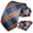 Brown & Blue, variant on Black Ties for Men Polka Dot Tie and Pocket Square Set Classic Woven Formal Tie with Gift Box