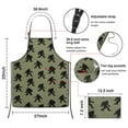thumbnail image 3 of Green Bigfoot Pattern Apron-Garden Aprons for Women with Pockets-Cotton Linen Waterproof Kitchen Cooking Gardening Aprons Adjustable for Kitchen,Cooking,BBQ and Salon 33x27 Inch, 3 of 7