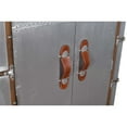 thumbnail image 4 of Pemberly Row Tall Cabinet in Silver Aluminum Cladding and Leather Accents, 4 of 6