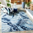 thumbnail image 2 of SAFAVIEH Cabana Rosario Botanical Indoor/Outdoor Area Rug, Aqua/Navy, 6'5" x 9'6", 2 of 8