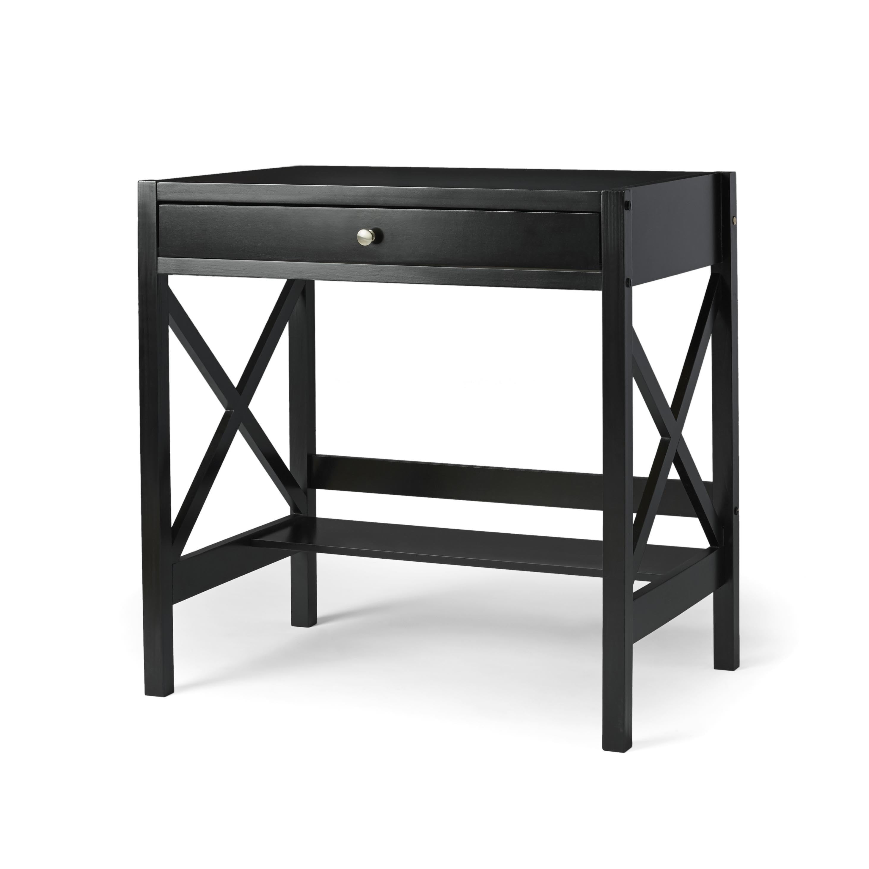 X desk with pullout 2024 drawer and shelf