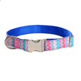 thumbnail image 1 of Collar de nailon Veeki para perros con hebilla metálica de liberación rápida, ajustable y seguro, con diseño de ondas marinas, para perros pequeños, medianos y grandes (L), 1 of 3