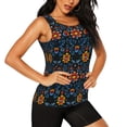 thumbnail image 2 of Zufioo Mexican Flower Print Women's Vest, Sleeveless Quick-drying Sports T-shirt, Suitable for Yoga, Running, Fitness-XX-Large, 2 of 7