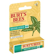 Burt's Bees Medicated Lip Balm, Menthol & Eucalyptus 0.15 oz (Pack of 6)