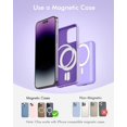 thumbnail image 4 of Podoru Wireless Portable Charger, 10000mAh Magnetic Power Bank LED Display 22.5W PD Fast Charging Battery Pack for iPhone 16/15/14/13/12/Mini/Pro/Pro Max-Purple, 4 of 7
