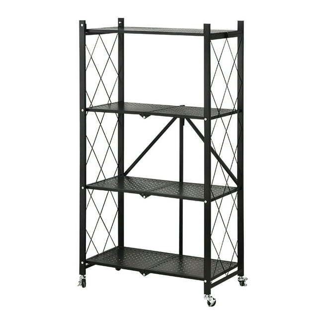 Estante rack plegable con 4 niveles ilios innova negro