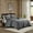 Grey#3, variant on Charcoal Full/Queen Waffle Duvet Set 3-Piece, 100% Cotton Washed Bedding with Stone-Washed Finish