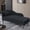 Black, variant on YWEN 60" Modern Velvet Chaise Lounge Indoor,Upholstered Lounge Chair with Left Armrest and Lumbar Pillow, Button Tufted Lounge Sofa for Living Room Bedroom Office,Mini Chaise Longue Sofa