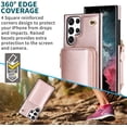 thumbnail image 6 of Crossbody Wallet Case for Samsung S23 Ultra, RFID Blocking PU Leather Zipper Handbag Purse Flip Cover, Kickstand Case with Card Slots Holder Wrist Strap Lanyard for Samsung Galaxy S23 Ultra, Rosegold, 6 of 12