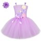 thumbnail image 3 of Vestido tutú Isabella para niñas con flores de lavanda, ropa de Halloween, disfraz de princesa con encanto para niños, vestidos de fiesta de carnaval elegantes, 3 of 5