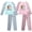Light Pink/Pink-Blue/Blue, variant on Angel Face Girls Pajama Set Soft Plush Fleece Sleep Shirt & Pajama Pants Sleepwear Set 4 Piece