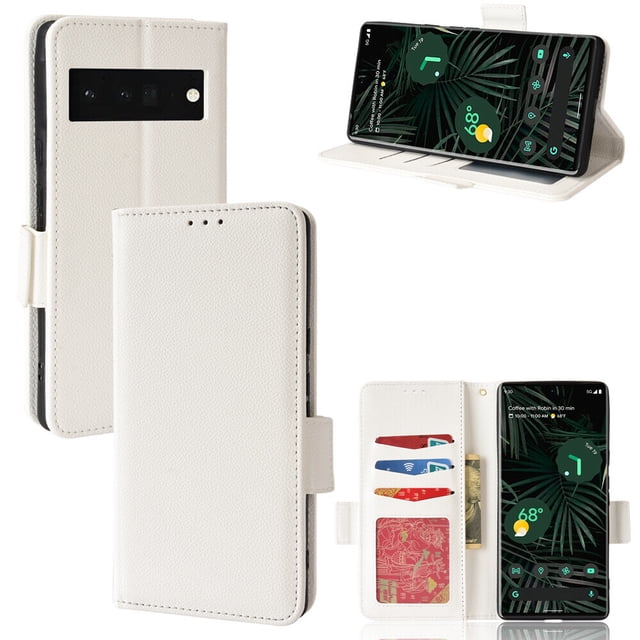 Google Pixel 6 Pro 5G Case , PU Leather Flip Cover Card Slots Magnetic Closure Wallet Case for Google Pixel 6 Pro 5G