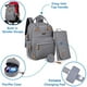 thumbnail image 2 of Mochila de bolsa de panales Dikaslon con cambiador portatil estuche de chupete gris, 2 of 2