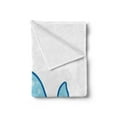 thumbnail image 2 of Narwhal Soft Flannel Fleece Throw Blanket, Cartoon Drawing Style Whale Rainbow Horn Unicorn of the Ocean Arctic Animal, Cozy Plush for Indoor and Outdoor Use, 50" x 60", Multicolor, by Ambesonne, 2 of 5