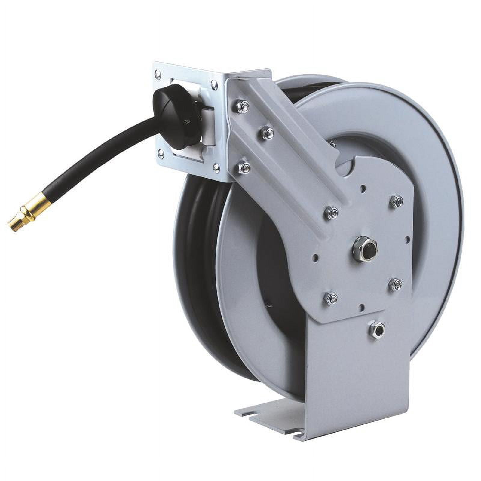 Primefit HRRUB380253 Auto-Retractable Air Hose Reel with 3/8" x 25FT Rubber Air Hose