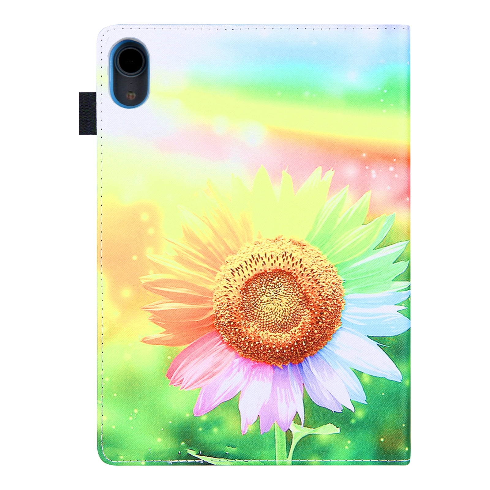 Allytechgroup Stunning iPad Air 11 Case 2024, Apple iPad Air 11 Inch Cover Case, Stylish Pattern Shockproof Bumper with Multi Angle Stand, Pencil Holder and Card Slots,Sunflower