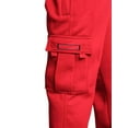 thumbnail image 5 of G-Style USA Men's Solid Fleece Cargo Pants DFP2 - RED - Small, 5 of 5