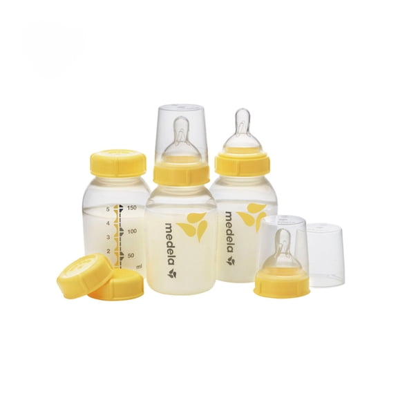 Set de Botellas Recolectoras para Leche Materna Medela con Tetina Flujo Lento