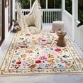 thumbnail image 2 of bedroom rug Machine washable 5x7 Area Rugs Washble Rug Stain Resistant Anti Slip Backing Rugs for Livingroom entryway Vintage Home Decor Area Rug Father's Day Easter Easter Gifts Rugs, 2 of 9