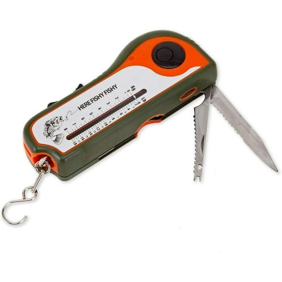 Bits & Pieces Deluxe 8-in-1 Fishing Tool – Scale, Knife & LED Light