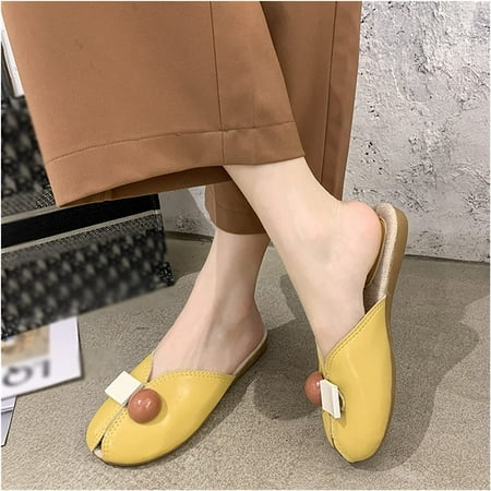 

Fashion Flat Beach Slides Summer Slippers Women Shoes Woman Mules Comfortable Cover Toe Ladies Shoes (Color : C Size : 36)