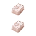 thumbnail image 3 of Bewildely Contenedor de drenaje de jabonera rosa, caja tallada de flores, organizador de bandeja de baño Rosa 2piezas, 3 of 6