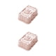 thumbnail image 2 of Matsuzay Jabonera con patrón de rosas, contenedor de almacenamiento de drenaje, caja de plástico, estante para baño, impermeable, suministros Rosa 2piezas, 2 of 6