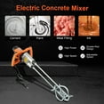 thumbnail image 2 of 1800W Electric Mortar Mixer Dual 2 Speed Paint Cement Grout Mortar Twin Paddle, 2 of 10