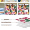 thumbnail image 4 of Yayeee Foldable Storage Basket for Shelves with Handles Set of 2 Waterproof Cloth Bins, Pink Floral Blooms, 4 of 7