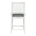 thumbnail image 4 of Furniture of America Indery Wood Indoor Counter Height Chairs, Antique White (Set of 2), 4 of 6