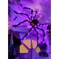 thumbnail image 3 of Giant Spider Halloween Outdoor Decorations - Large Hairy Fake Spider 59IN, Bendable Metal Legs, 8 Light Modes - Indoor/Outdoor Yard, Porch & Haunted House Decor, 3 of 9
