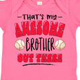 thumbnail image 4 of Inktastic That's My Awesome Brother out There with Baseballs Boys or Girls Baby Bodysuit, 4 of 5