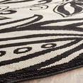 thumbnail image 4 of Safavieh Courtyard Crystal Floral Indoor/Outdoor Area Rug, Sand/Black, 5'3" x 5'3" Round, 4 of 10