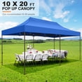 thumbnail image 3 of COBIZI 10x20 Pop Up Canopy Tent Heavy Duty with 6 Removable Sidewalls,Commercial Pop Up Tent for Parties All Weather Waterproof Wedding Tent with Roller Bag(Blue), 3 of 11