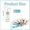 thumbnail image 2 of Uxcell 50Pcs Clips de carpeta de oficina de papel, 1.26" pequeños clips de alambre de metal huecos para colgar fotos, ropa, oficina, hogar, cocina, paquete de alimentos, plata, 2 of 6