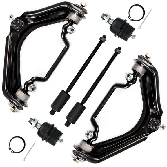 ECCPP Control Arm Kit For 2002 2003 2004 2005 for Ford Explorer for Mercury Mountaineer - Inner Tie Rod Ends- 4.0L Models Lower Ball Joints Upper Control Arms