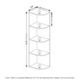thumbnail image 3 of Furinno Pasir 4-Tier Corner Open Shelf Bookcase, Blackwood, 3 of 7