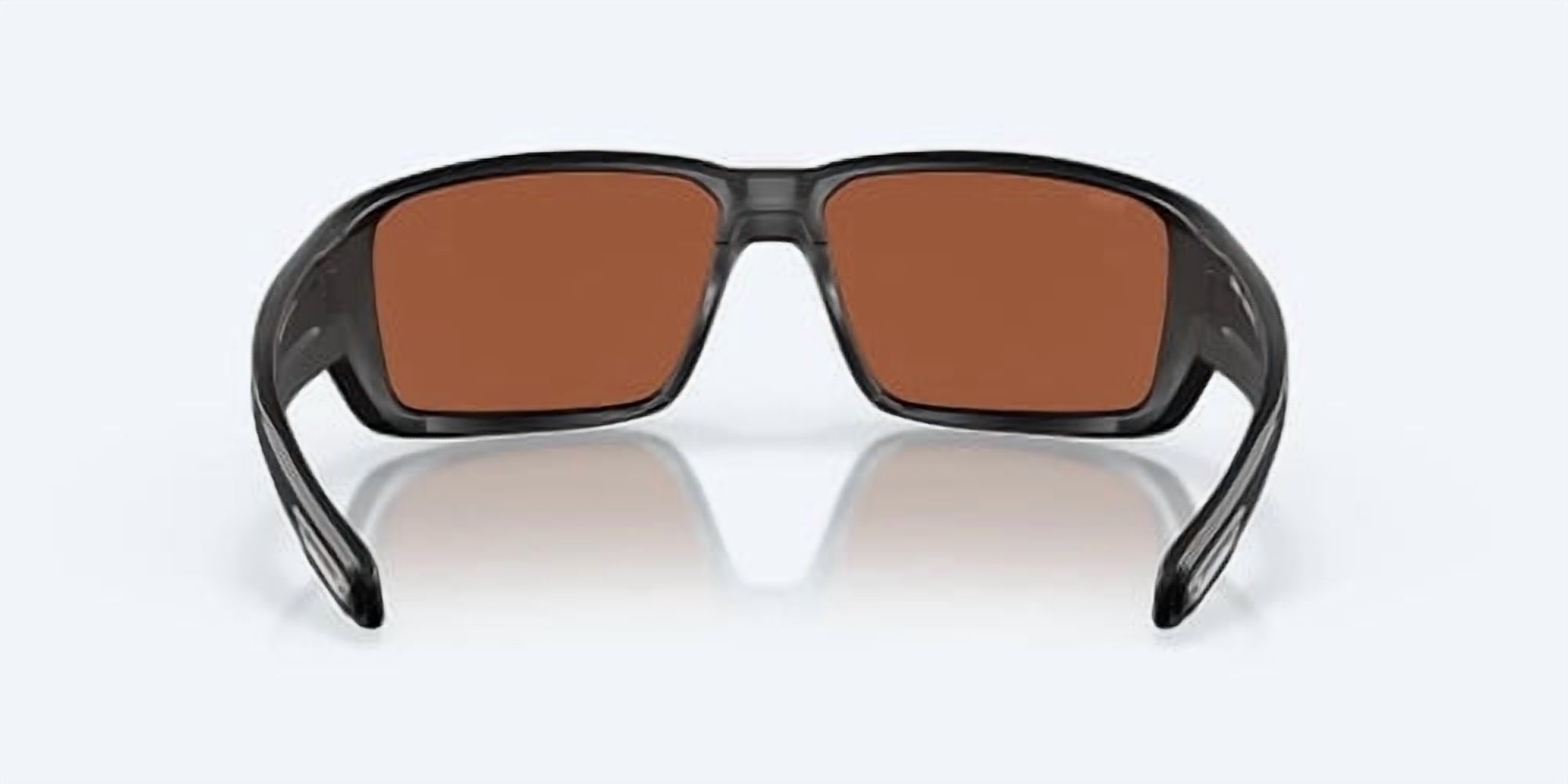 Costa Del Mar Men's 6S9079 Fantail Pro Polarized Rectangular Sunglasses, Matte Black/Green Mirrored 580G, 60mm