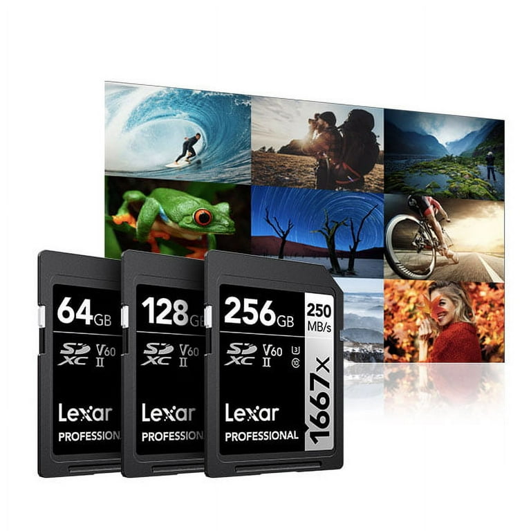 Lexar Professional 1667x 64GB SDXC UHS-II Memory Card, 250MB