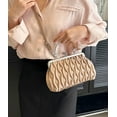 thumbnail image 2 of Kukuzhu Women PU Evening Handbags Chic Pleat Soft Wedding Party Evening Clutch Purse Shoulder Bag, 2 of 6